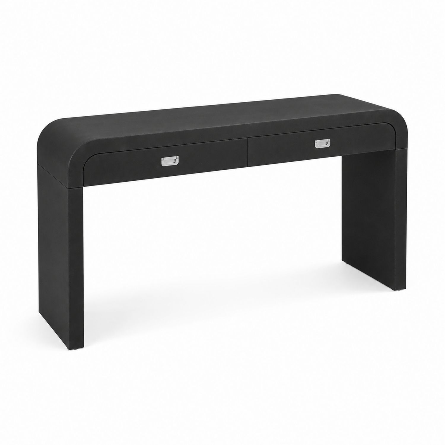 Table console en MDF avec tiroirs Noir