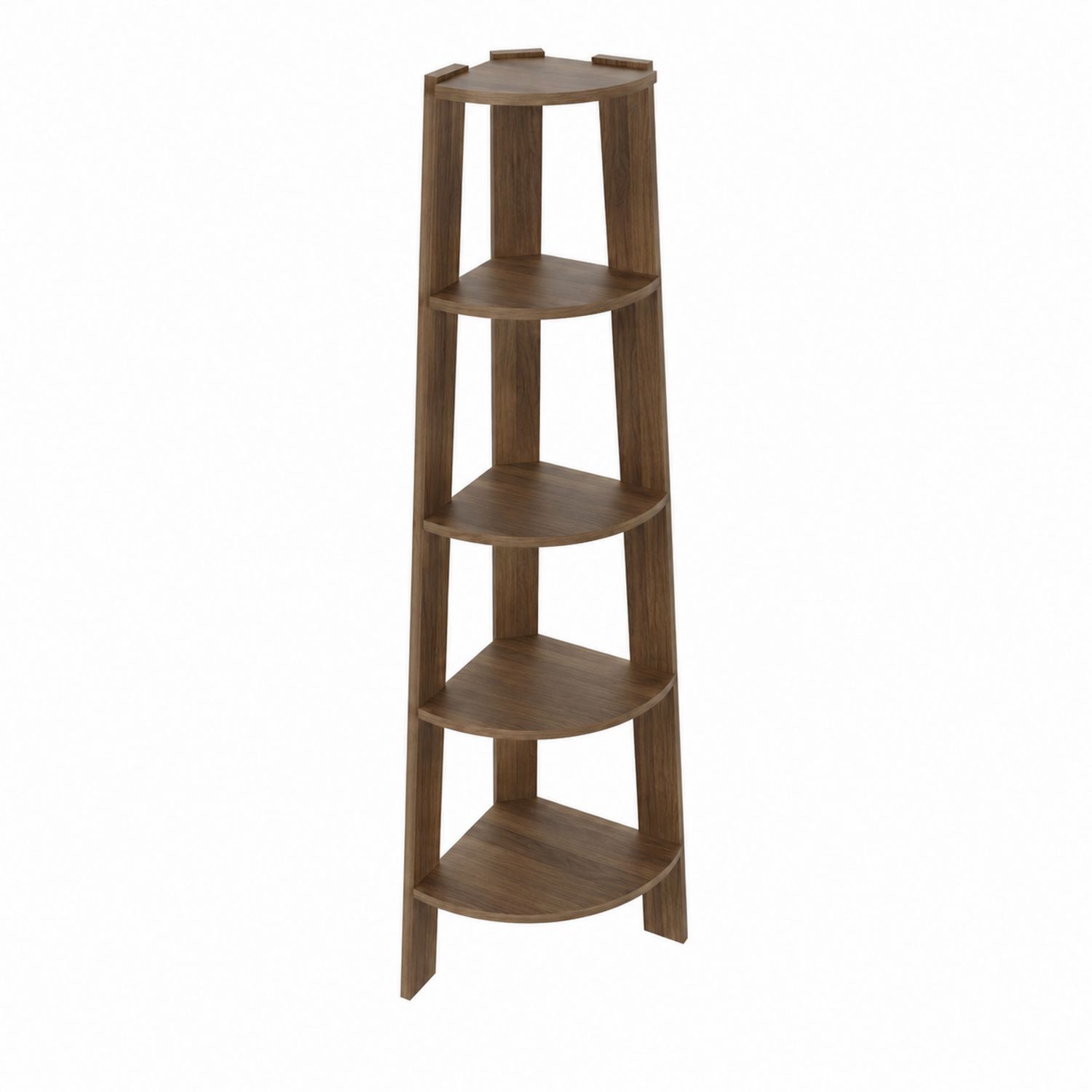 Étagère d'angle à 5 niveaux en bois