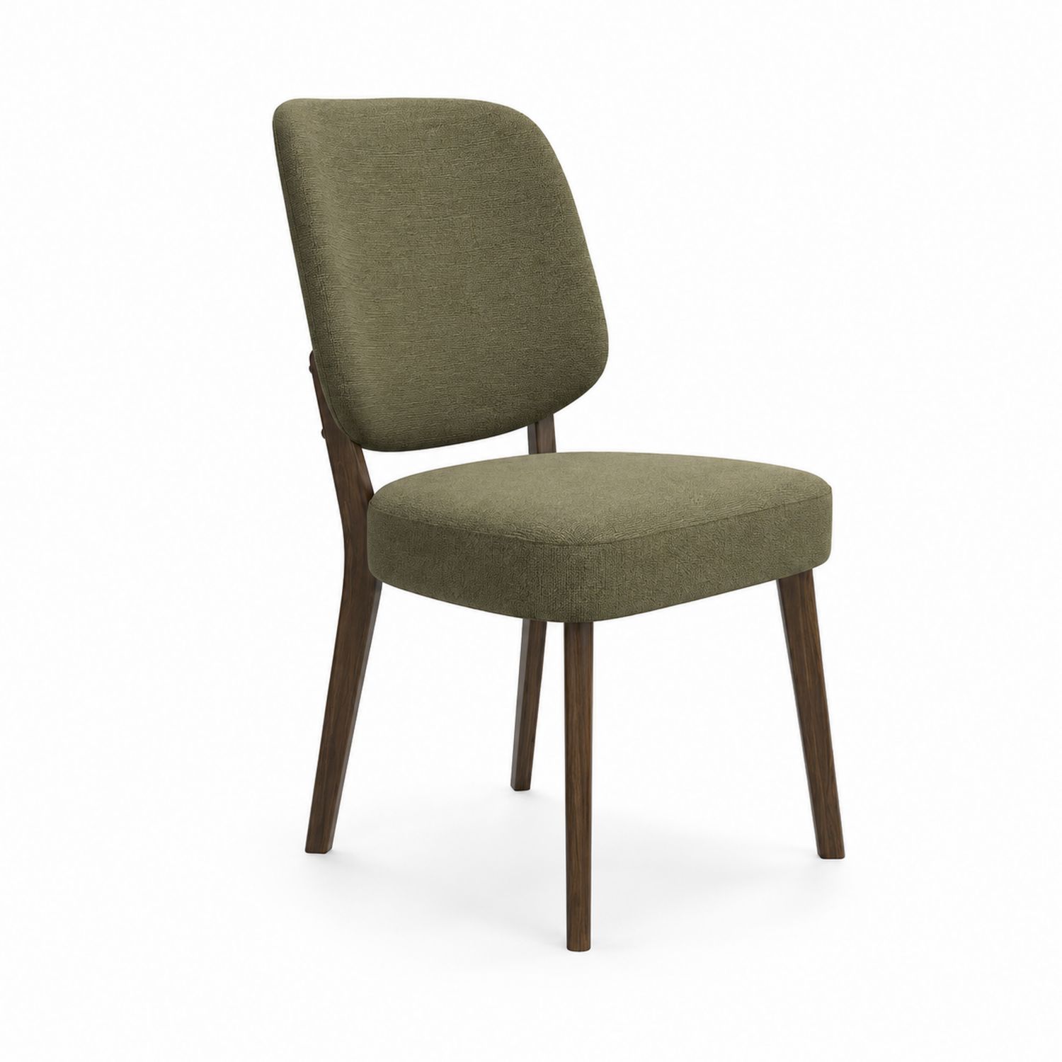 Chaise en tissu avec pieds en bois massif Vert-Xeltrivare