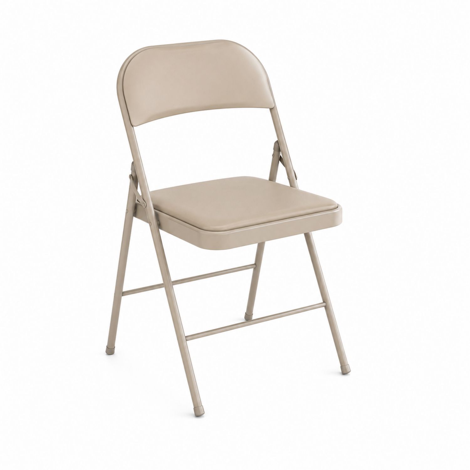 Chaise pliante en métal avec coussin Beige-Xeltrivare