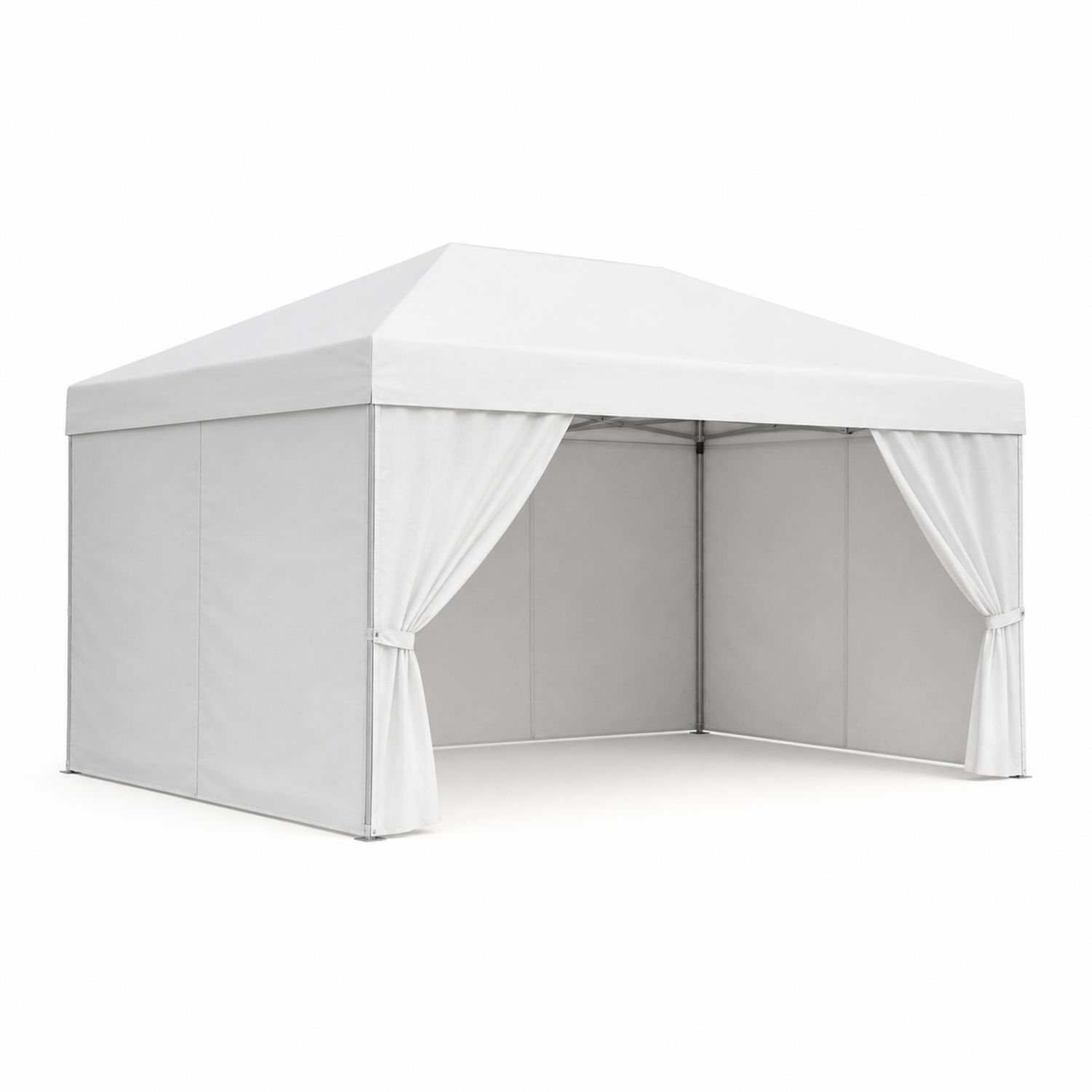 Tente de jardin en acier et polyester blanc 3 x 3 m-Xeltrivare