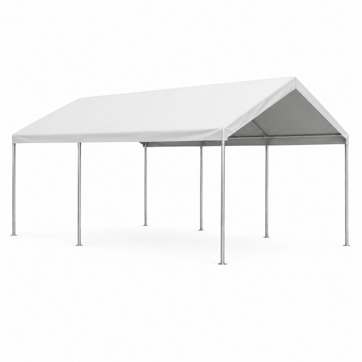 Tonnelle de jardin rectangulaire en acier et PVC blanc 6x3m-Xeltrivare