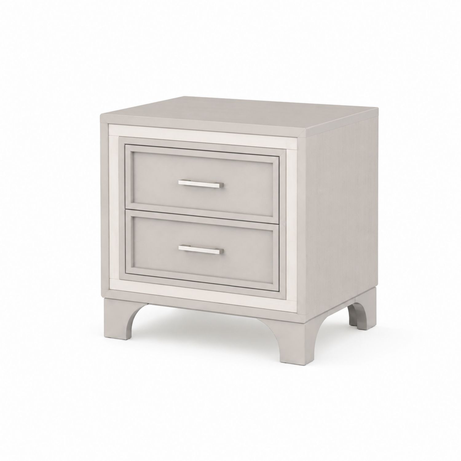 Table de chevet rectangulaire 2 tiroirs en bois et métal Gris 60x40x55cm-Xeltrivare
