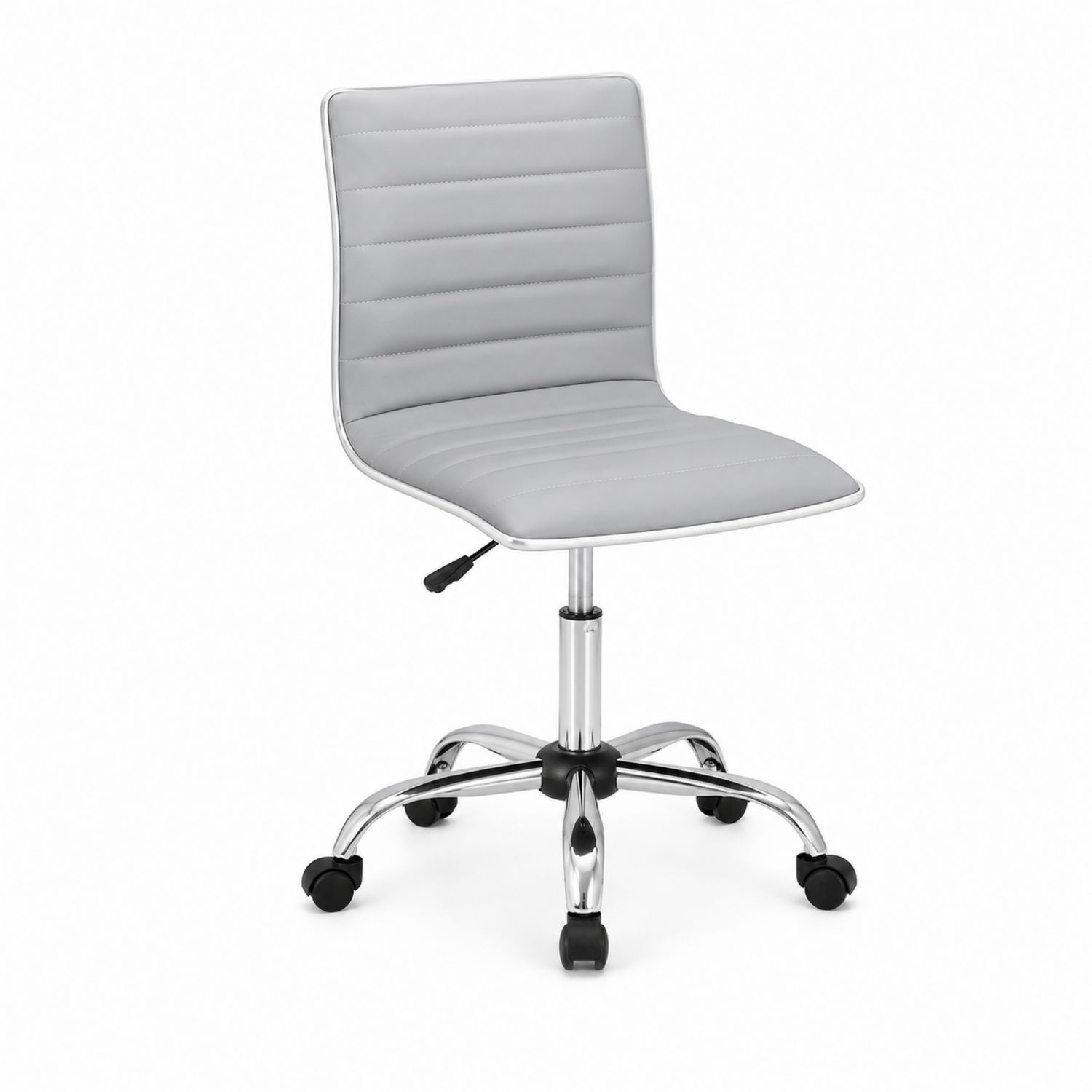 Chaise de bureau en cuir synthétique réglable Gris-Xeltrivare