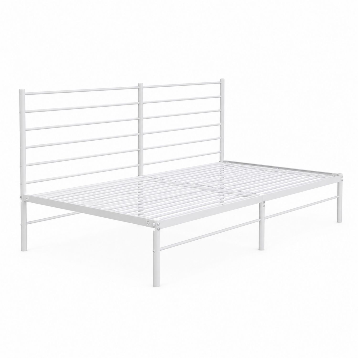 Cadre de lit en métal blanc 140x200 cm-Xeltrivare