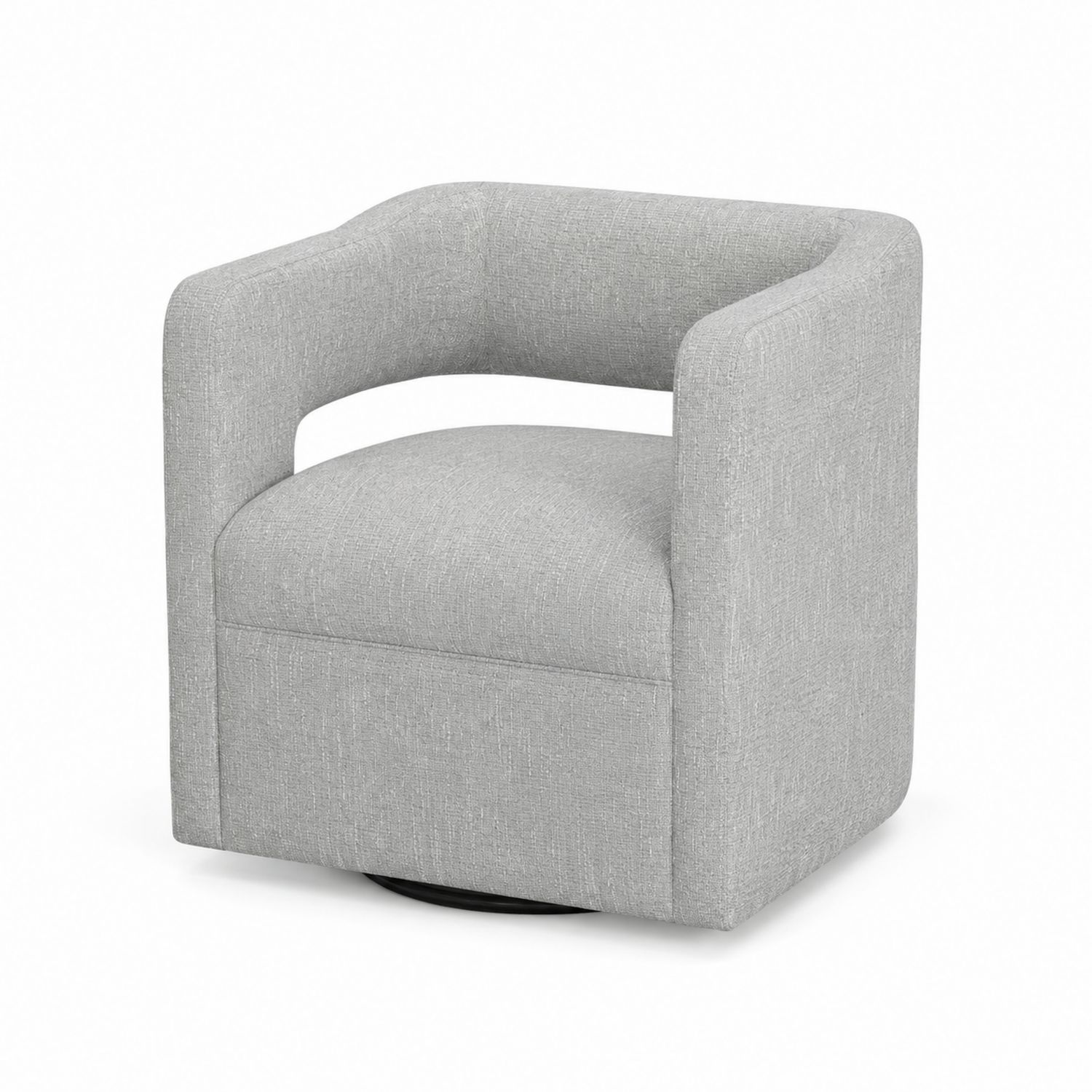 Fauteuil pivotant en tissu avec dossier incurvé-Xeltrivare