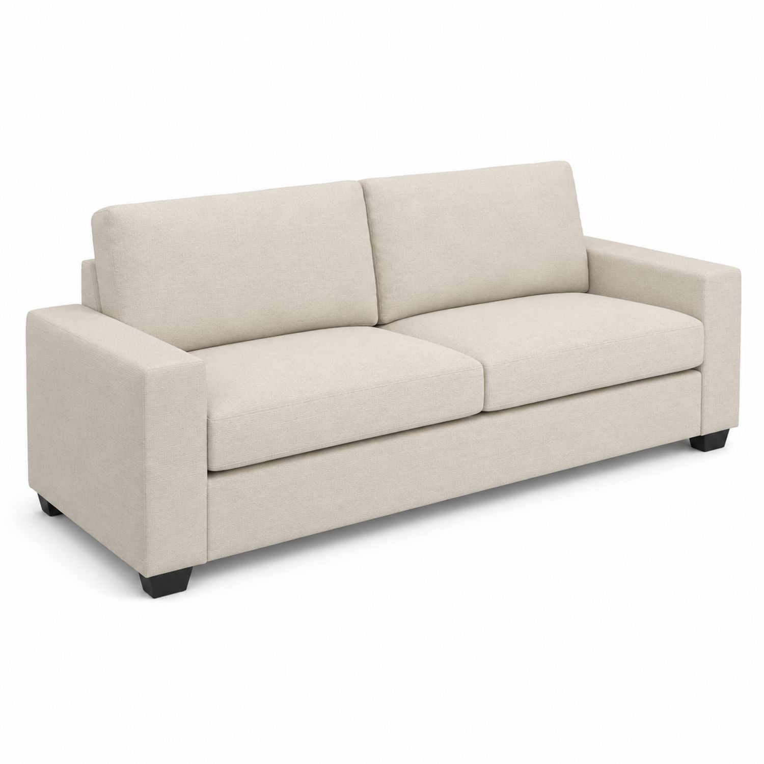 Canapé trois places en tissu beige-Xeltrivare