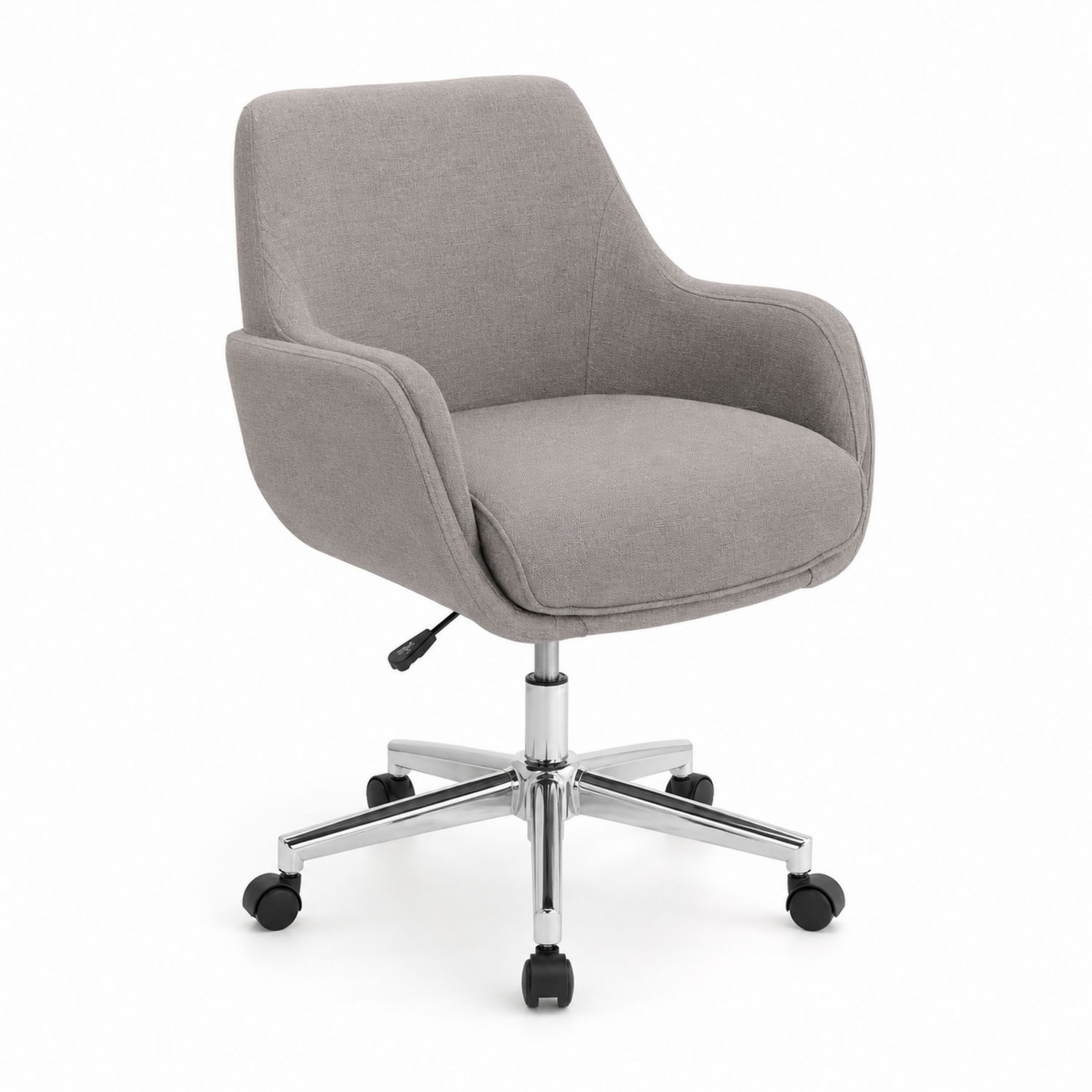 Chaise de bureau pivotante en tissu gris-Xeltrivare