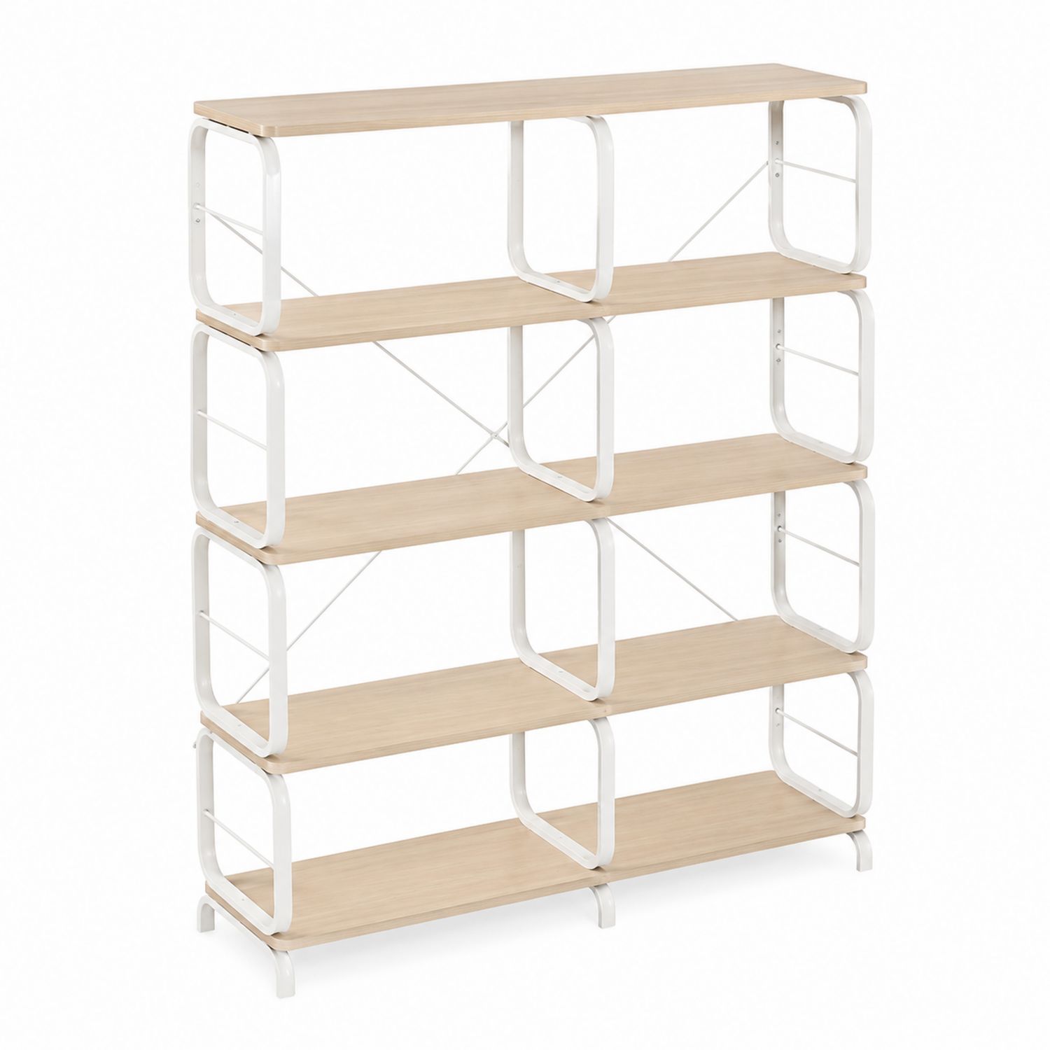 Étagère en bois et métal Blanc 120 x 30 x 150 cm-Xeltrivare