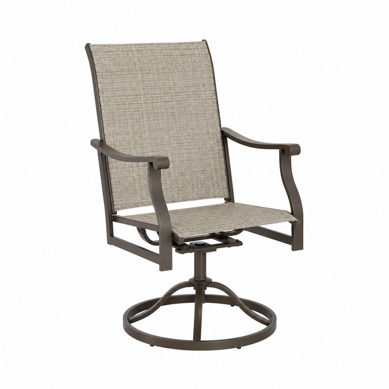 Chaise d'extérieur rotative en aluminium et tissu synthétique Beige-Xeltrivare