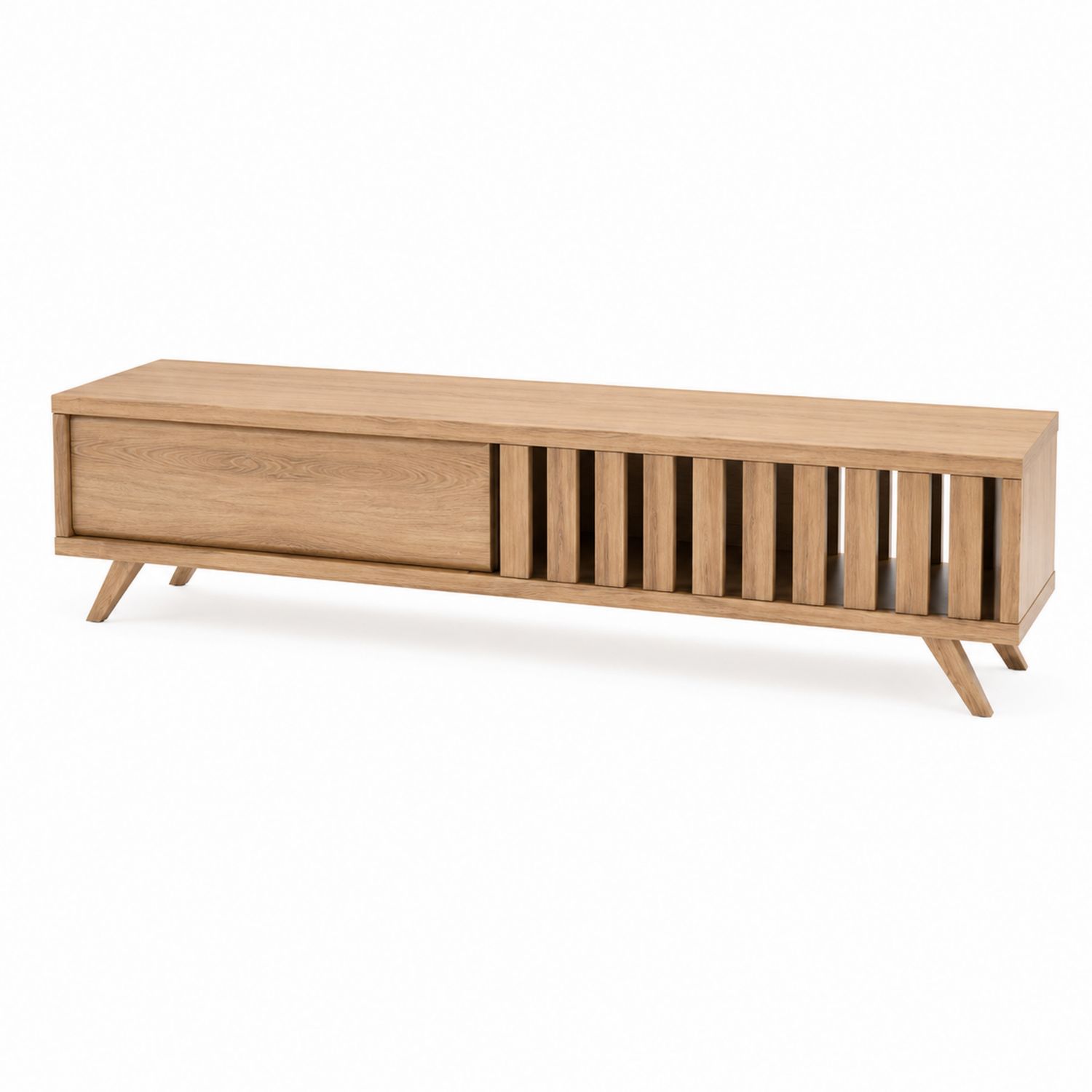 Meuble TV en chêne 150 cm-Xeltrivare