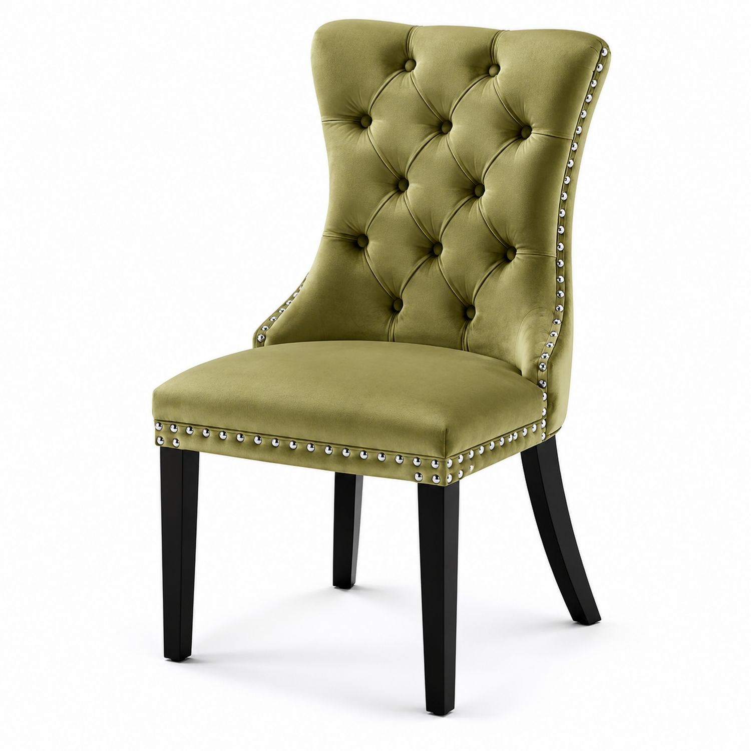Chaise de salle à manger en velours avec cadre en bois-Xeltrivare
