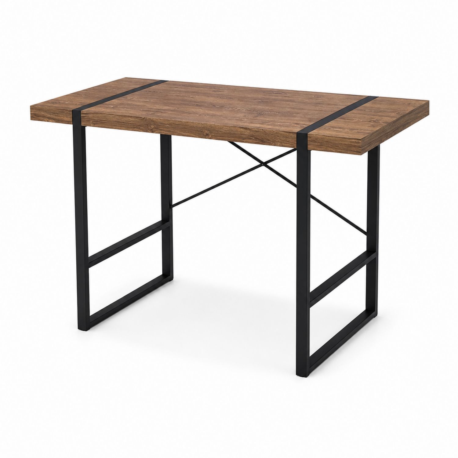 Bureau en bois et métal noir 120x60x75 cm-Xeltrivare