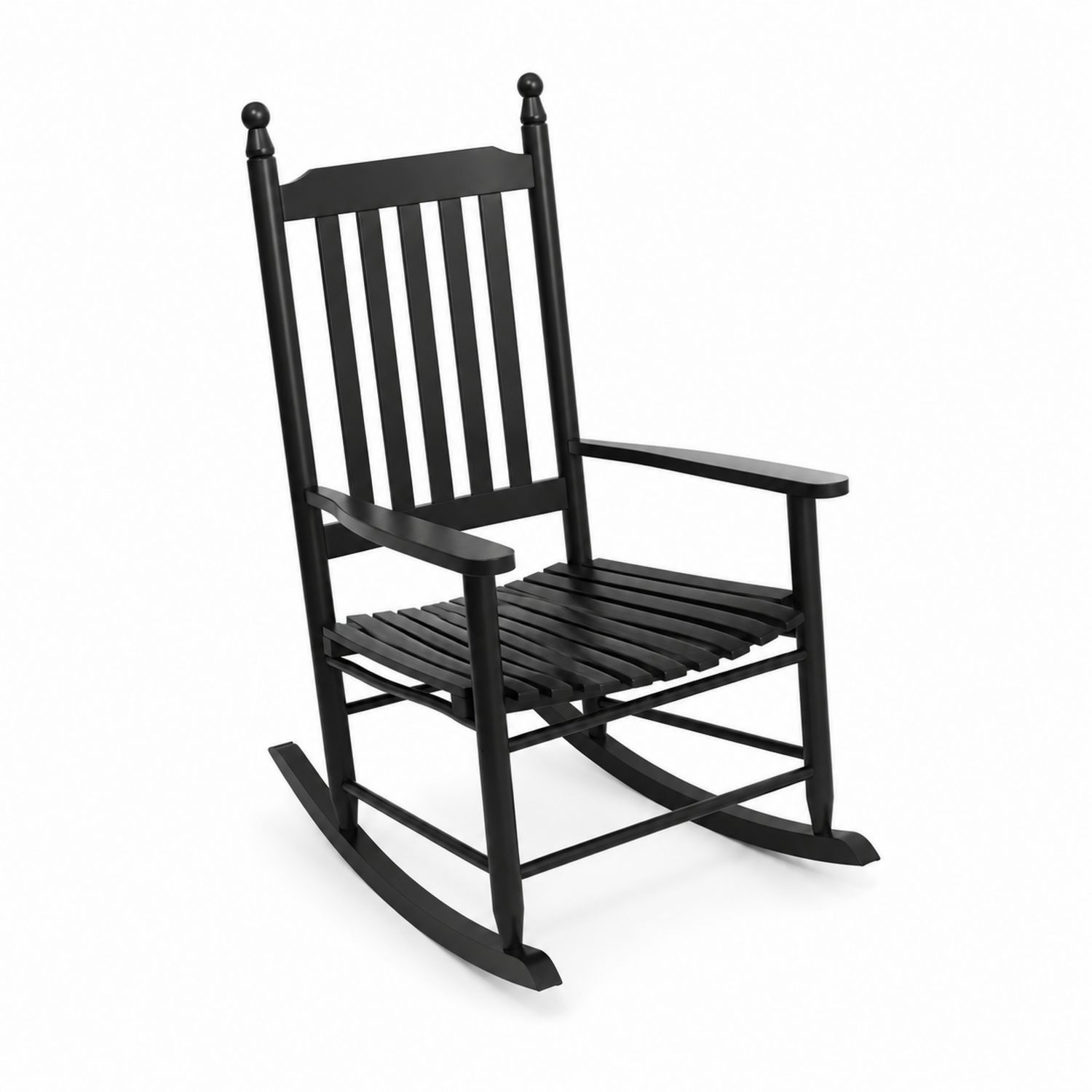 Chaise à bascule en bois d'Acacia Noir-Xeltrivare