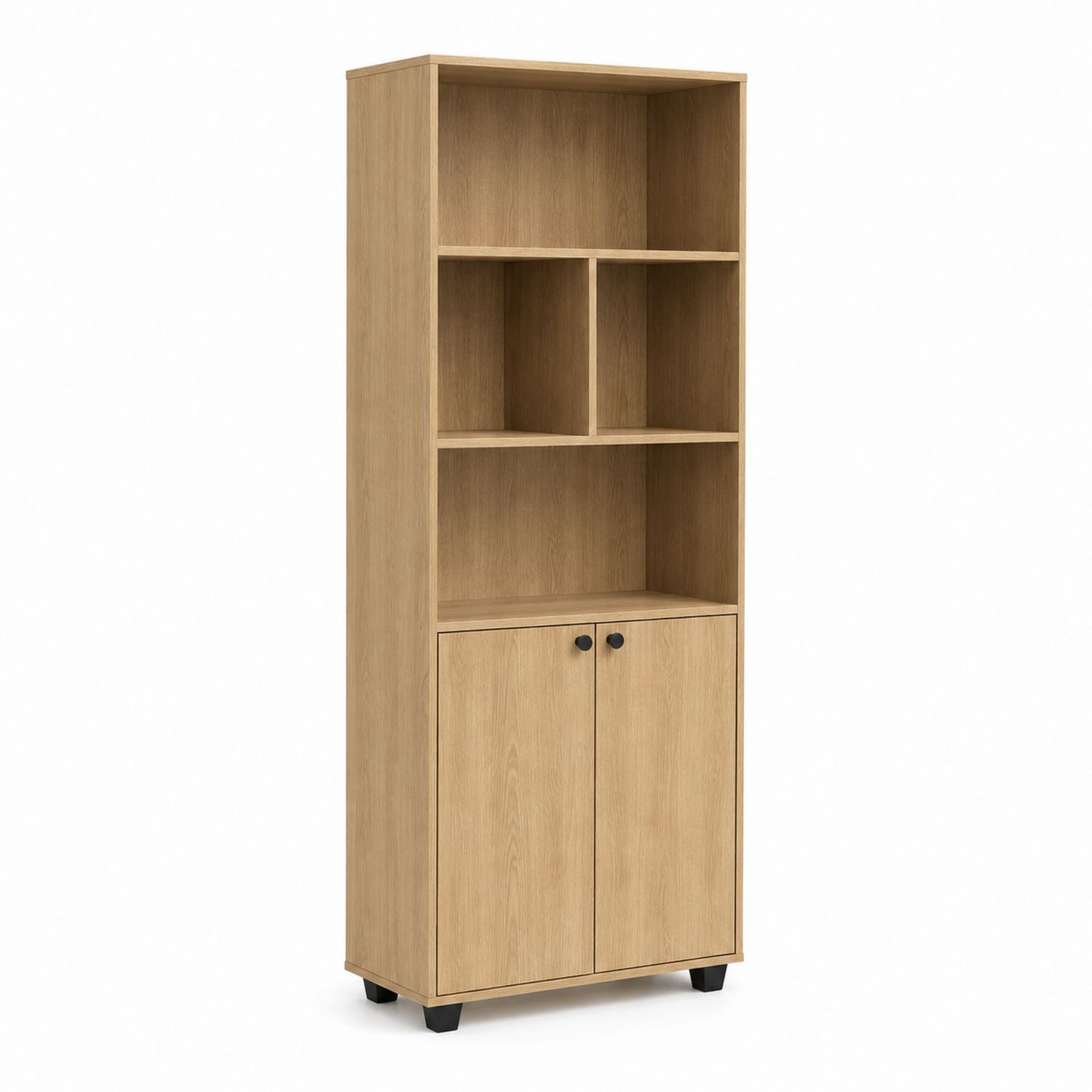Bibliothèque en bois avec portes 180 cm x 60 cm x 35 cm-Xeltrivare