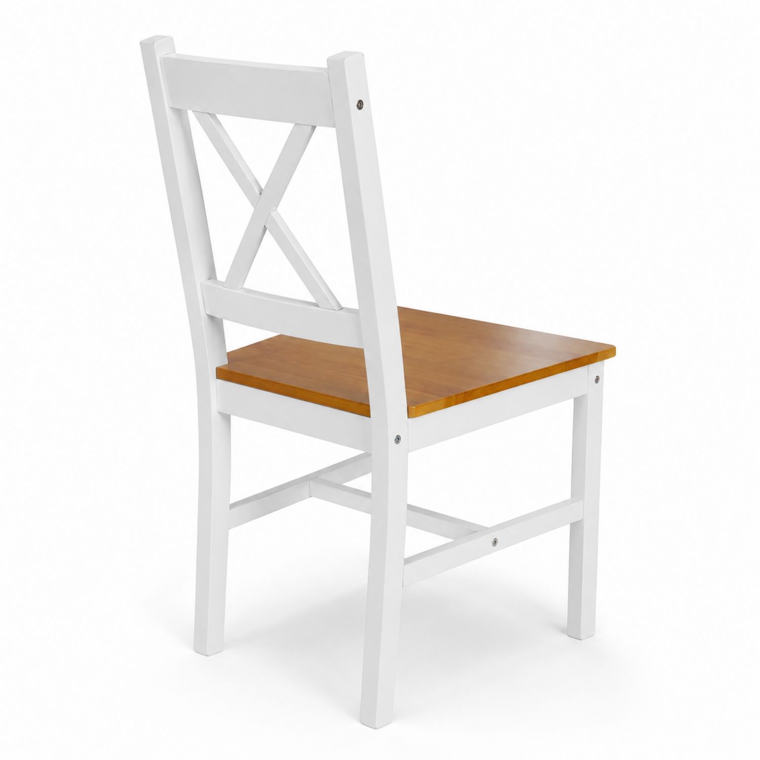 Chaise en bois Blanc et Chêne avec assise en chêne-Xeltrivare