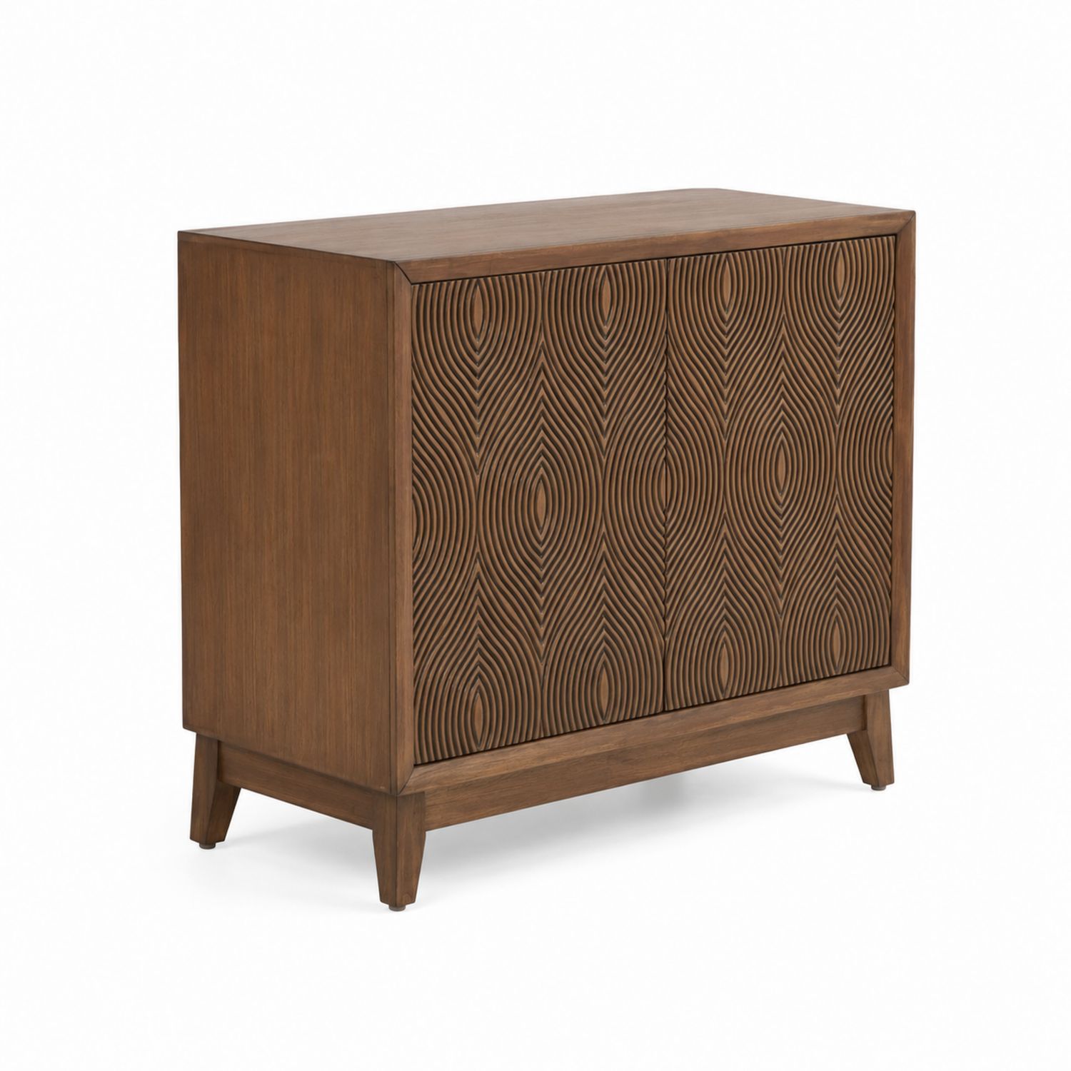Buffet en bois avec portes sculptées 90x40x80 cm Marron-Xeltrivare