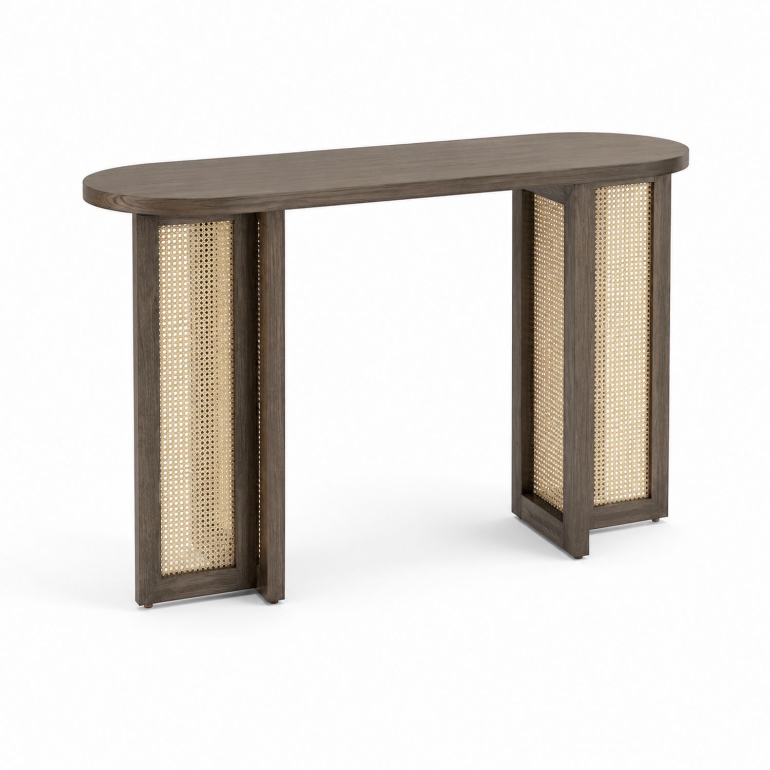 Console en bois et rotin Brun-Xeltrivare