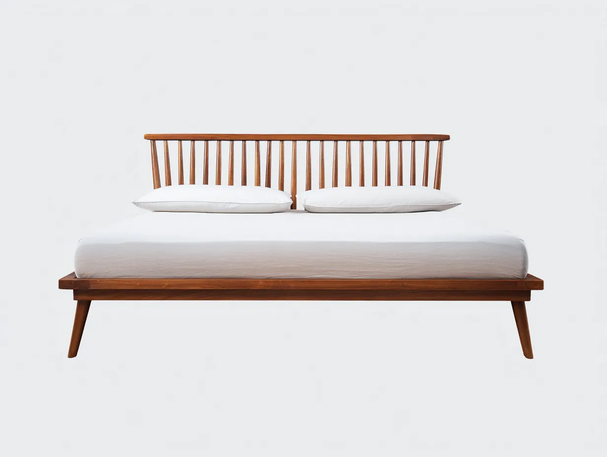 Doppelbett Holz 200x180x98 cm - Braun - Spindelkopfteil für Schlafzimmer