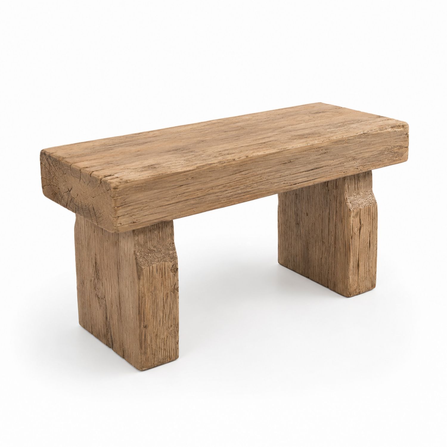 Outdoor Bank rechteckig Holz Natur
