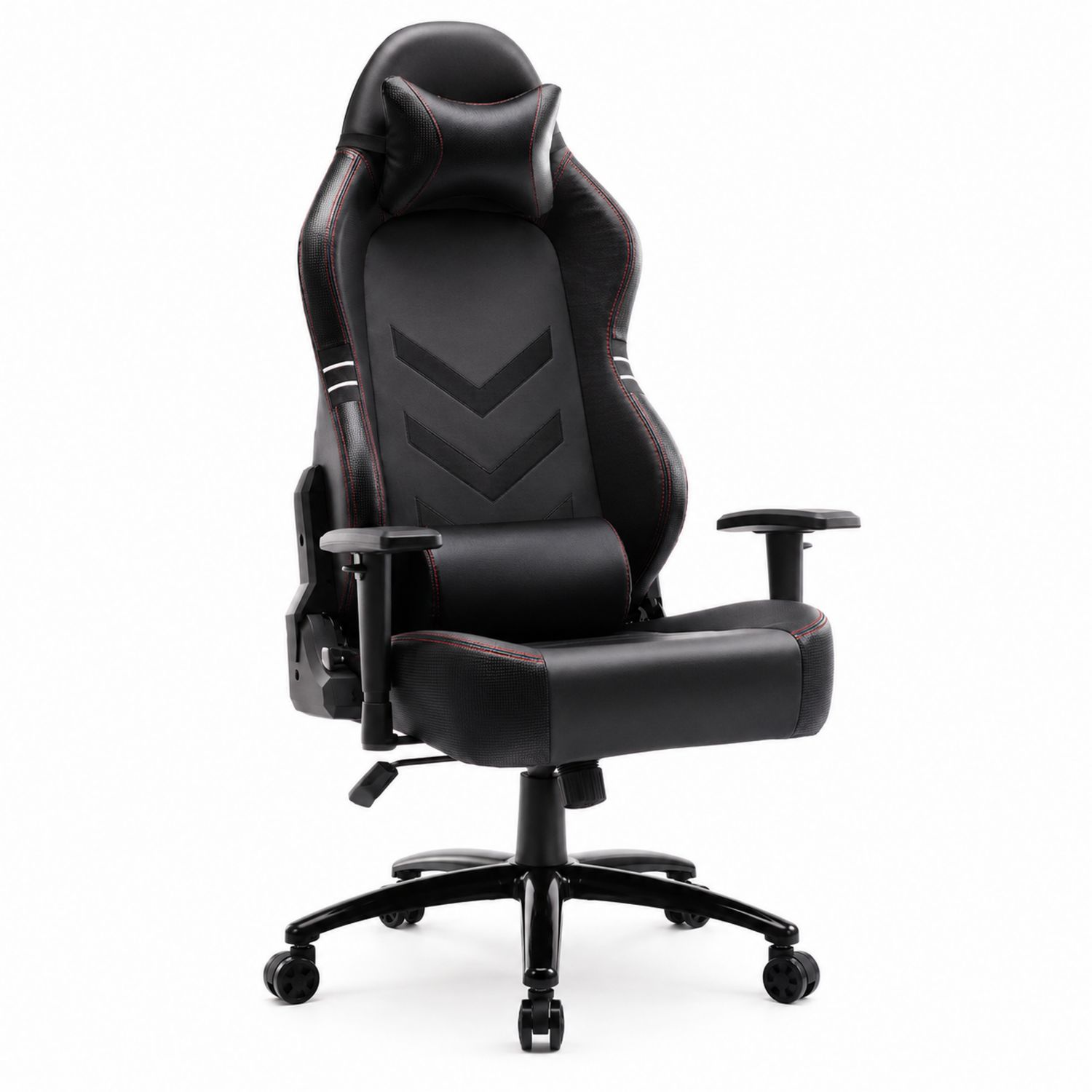 Gaming-Bürostuhl aus PU-Leder Schwarz