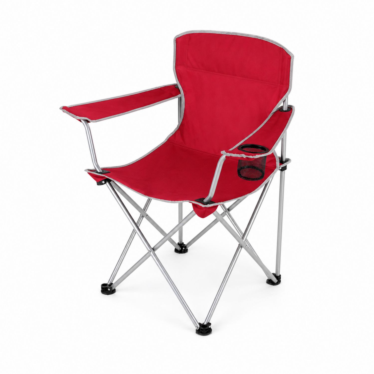 Klappbarer Campingstuhl Rot Polyester und Stahl