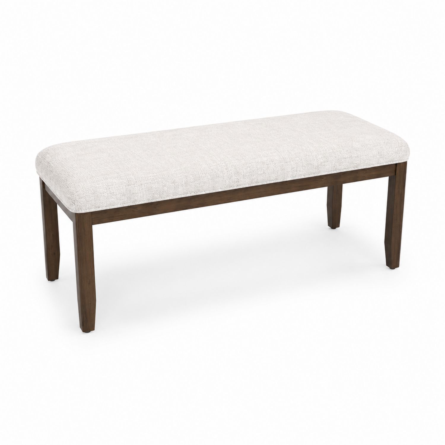Holzbank mit Polsterung Beige