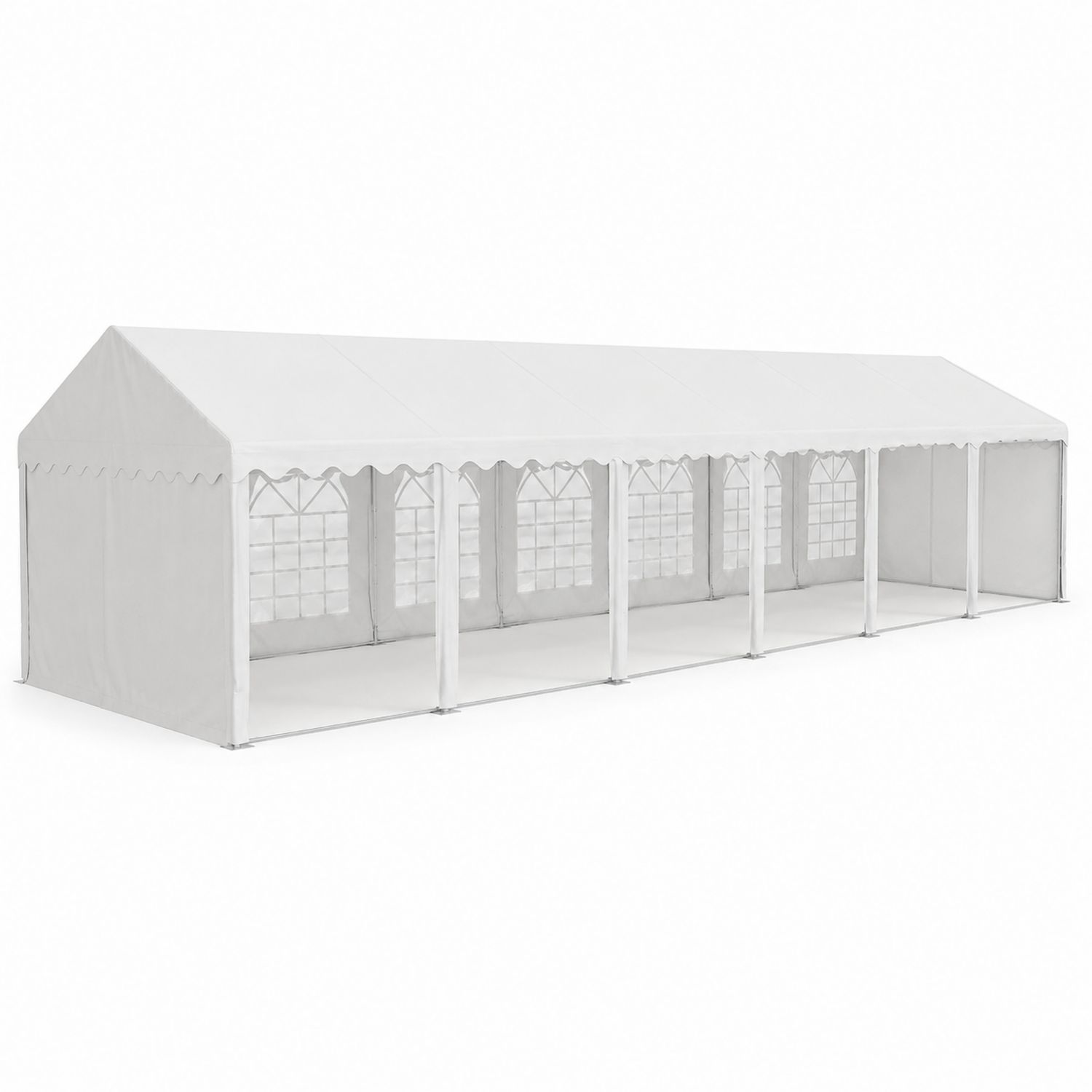 Partyzelt 12x4m PVC Weiß