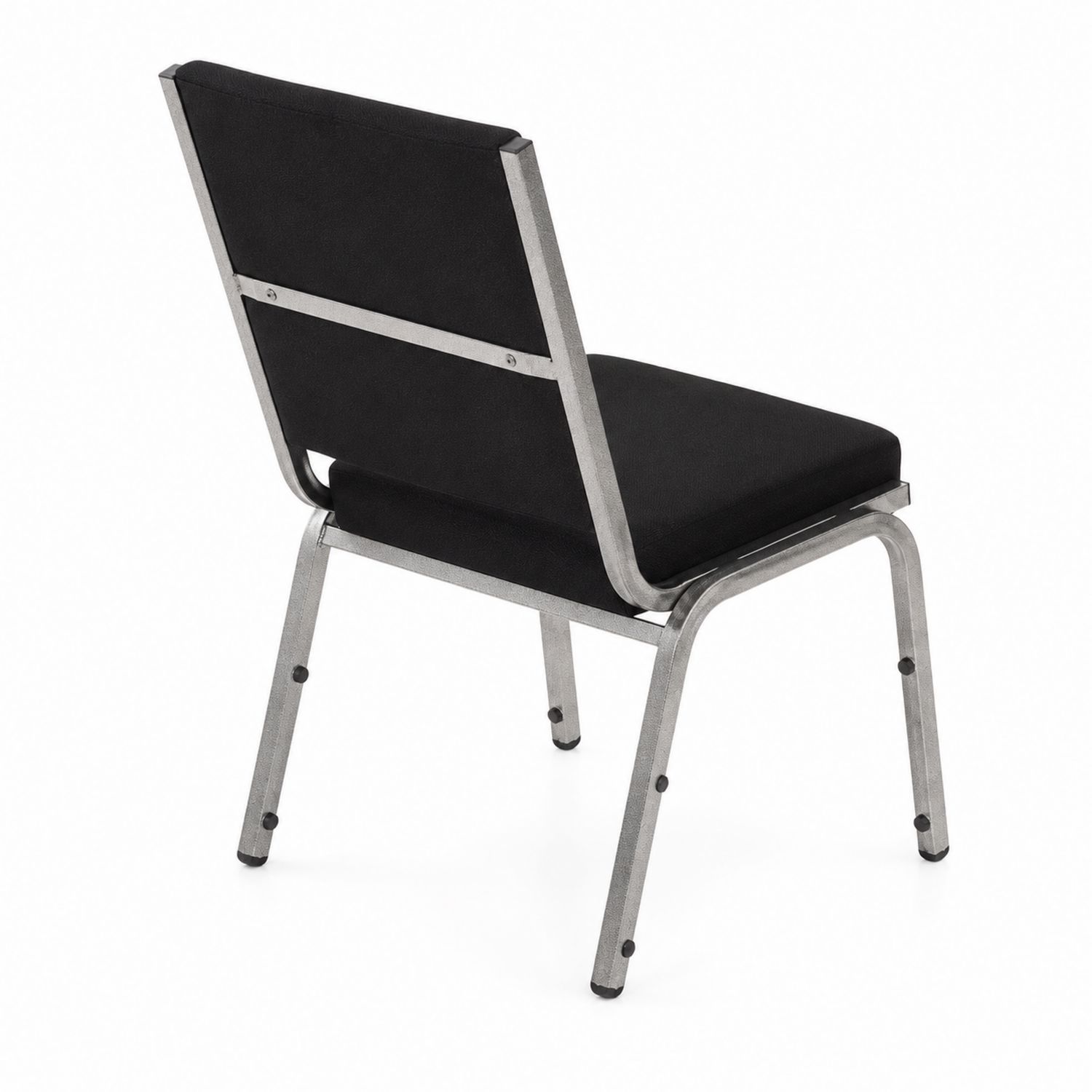 Metallrahmenstuhl mit Polyestergewebe Schwarz, Höhe 85 cm