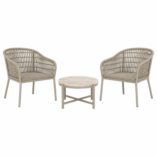 Gartenmöbel-Set Aluminium Rattan Beige-limqorvik
