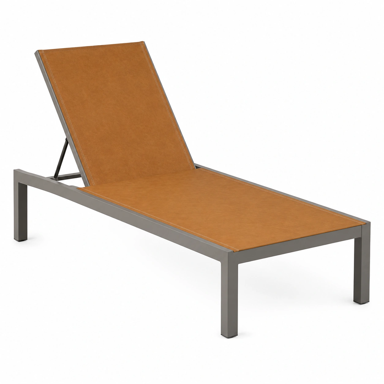 Sonnenliege Aluminium PVC Braun Verstellbar 200 cm-frandelia
