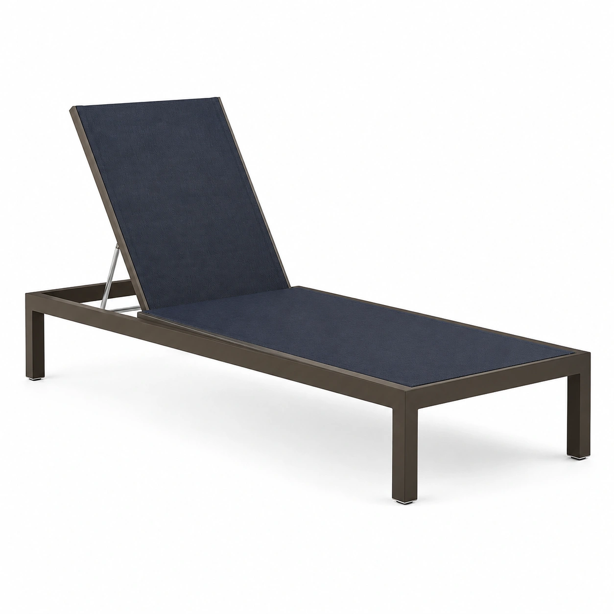 Aluminium Sonnenliege mit Polyesterbezug Blau 210x75x35 cm-frandelia