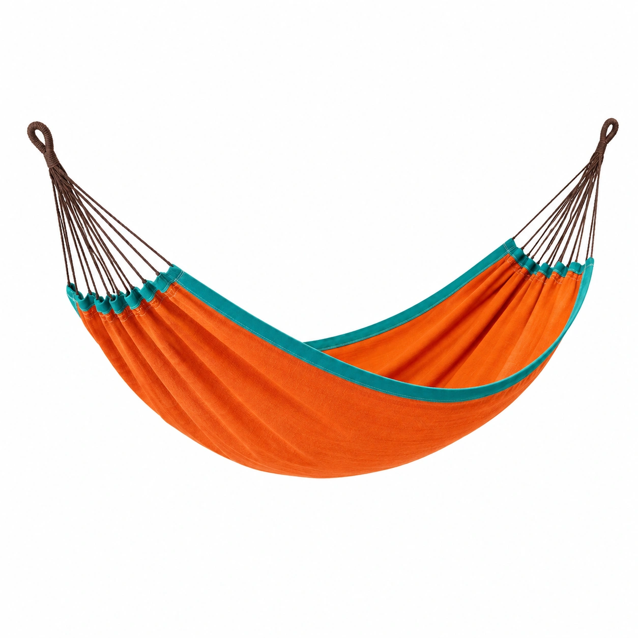 Hängematte Baumwolle Orange/Türkis 200x150 cm-frandelia