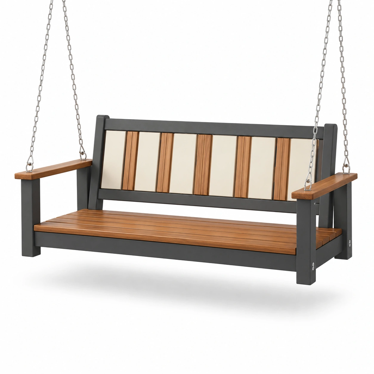 Hängeschaukelbank aus Holz und Metall 150 cm-frandelia