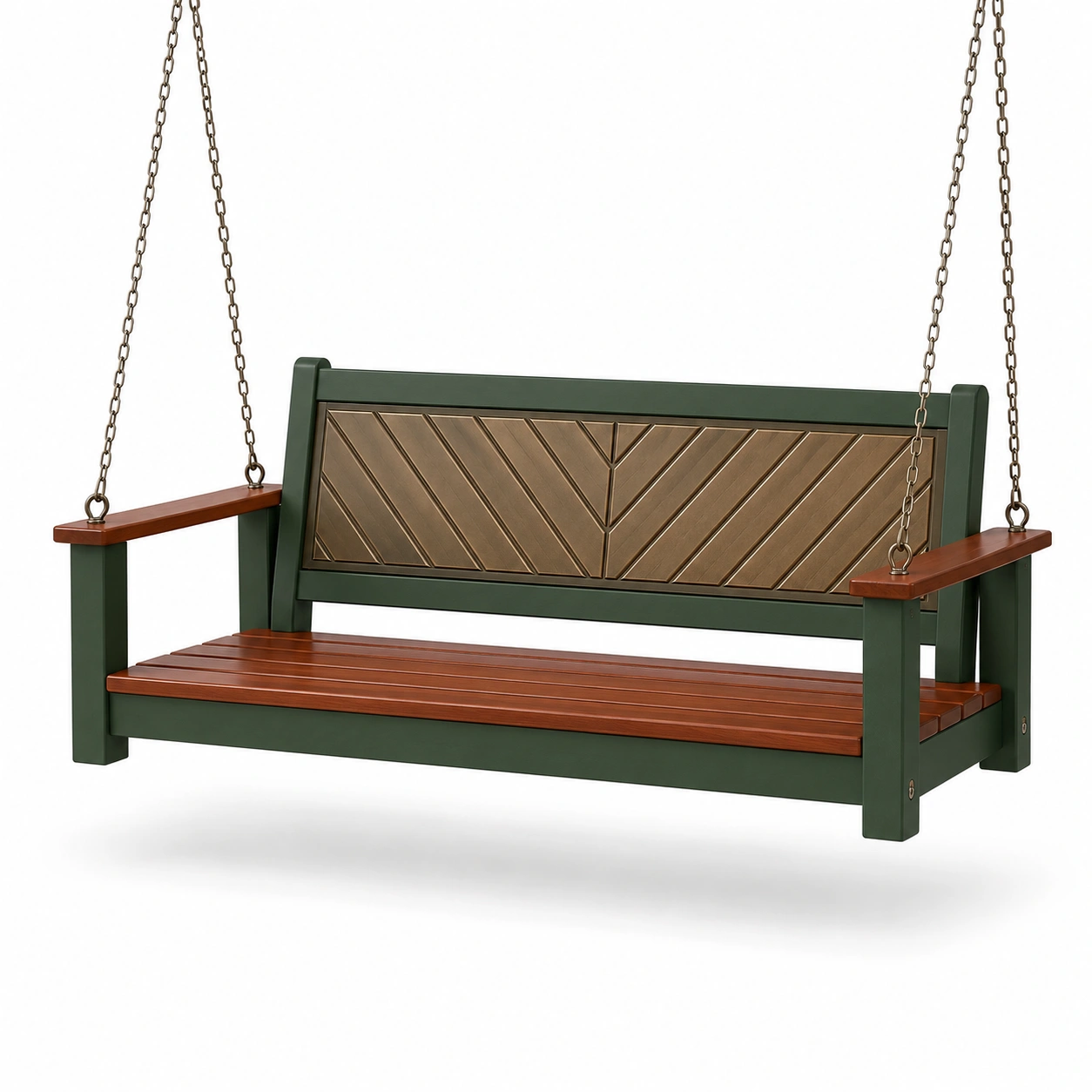 Garten-Schaukelbank aus Holz und Metall mit Ketten-frandelia