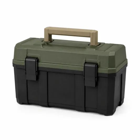 Werkzeugkoffer Kunststoff Polypropylen 38x22x20cm Grün/Schwarz-orqelvian