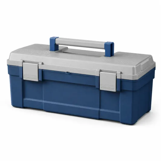 Werkzeugkiste Kunststoff 50cm x 20cm x 25cm Blau/Grau-orqelvian