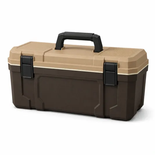 Werkzeugkasten aus Kunststoff Braun/Beige 40x20x20 cm-orqelvian