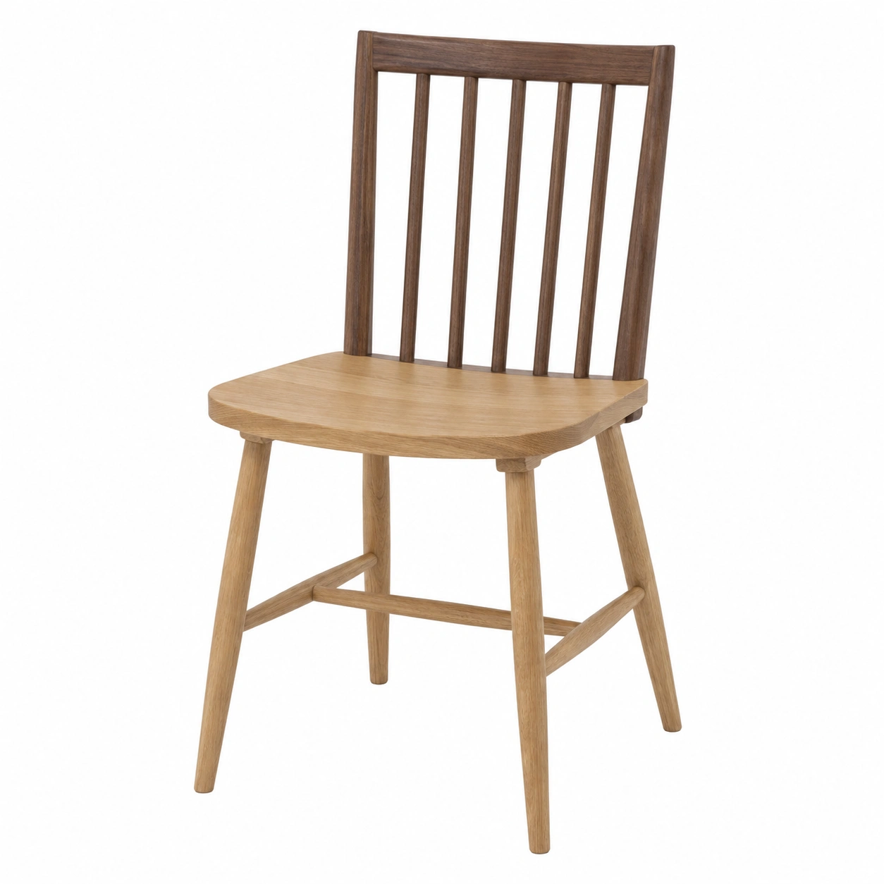 Stuhl Holz Eiche und Walnuss 85cm Braun-furnovria