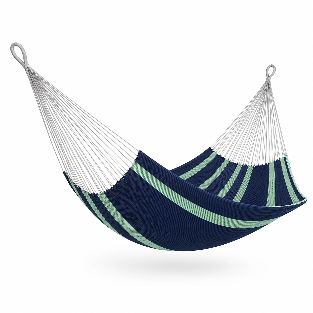 Hängematte Stoff Blau/Grün 210x150cm-furnovria