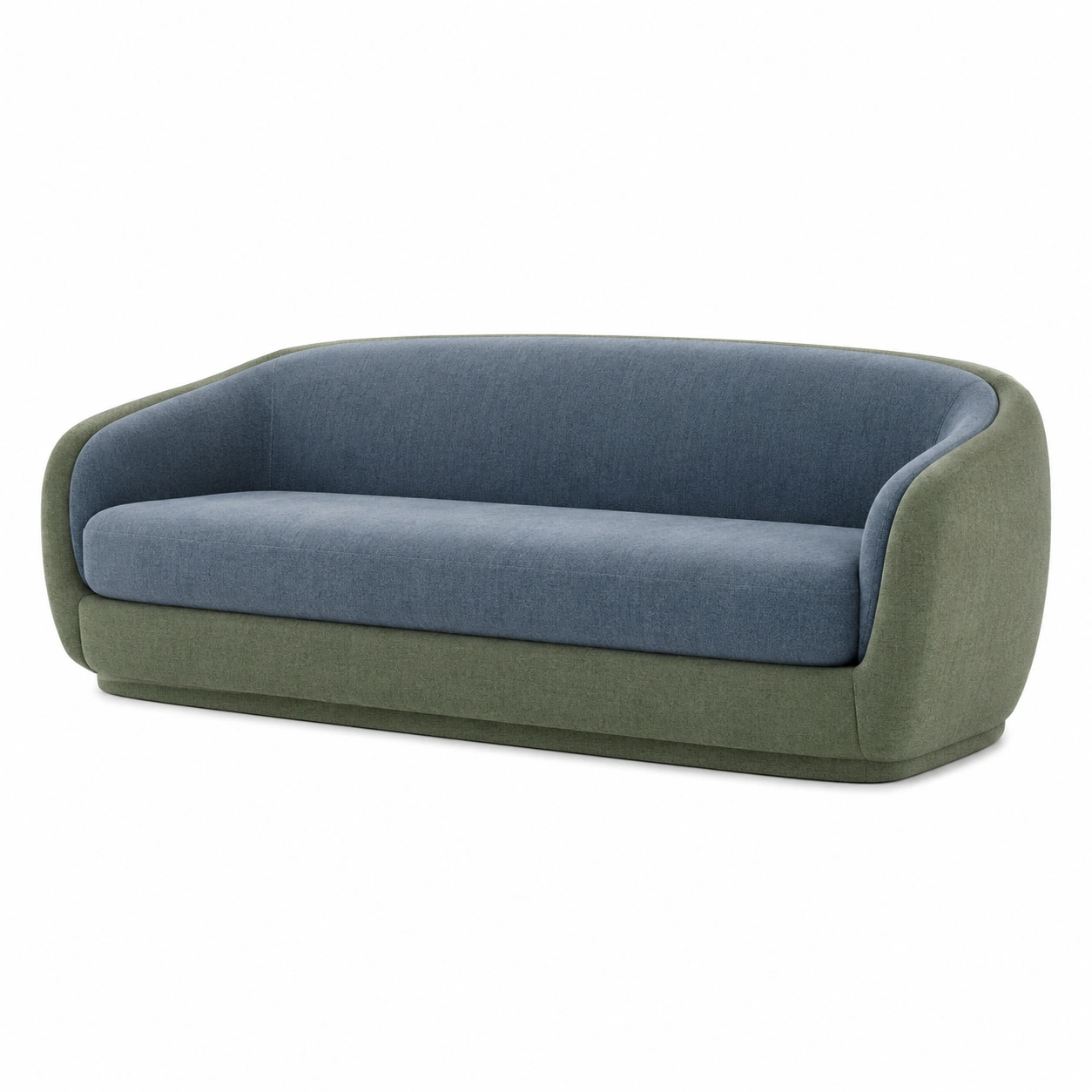 3-Sitzer Sofa Stoff Blau/Grün-furnovria