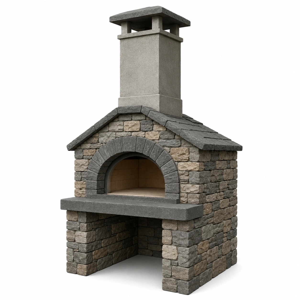 Steinofen Pizzaofen aus Naturstein mit Kamin-furnovria