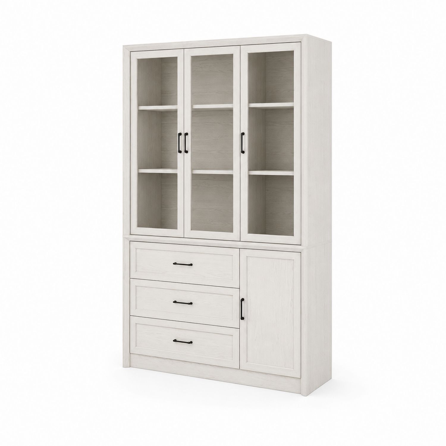Vitrinenschrank MDF Weiß mit Sicherheitsglas-nortrivoqelz