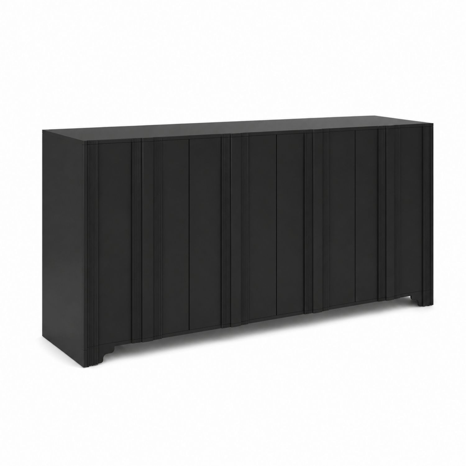 Sideboard 200x45x80cm MDF Schwarz-nortrivoqelz