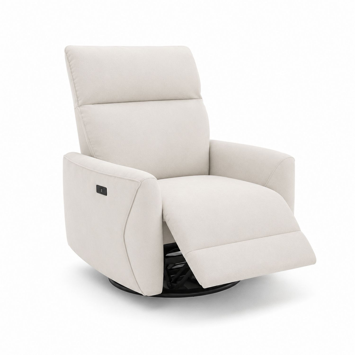 Elektrischer Relaxsessel mit Drehfunktion Mikrofaser Beige-nortrivoqelz