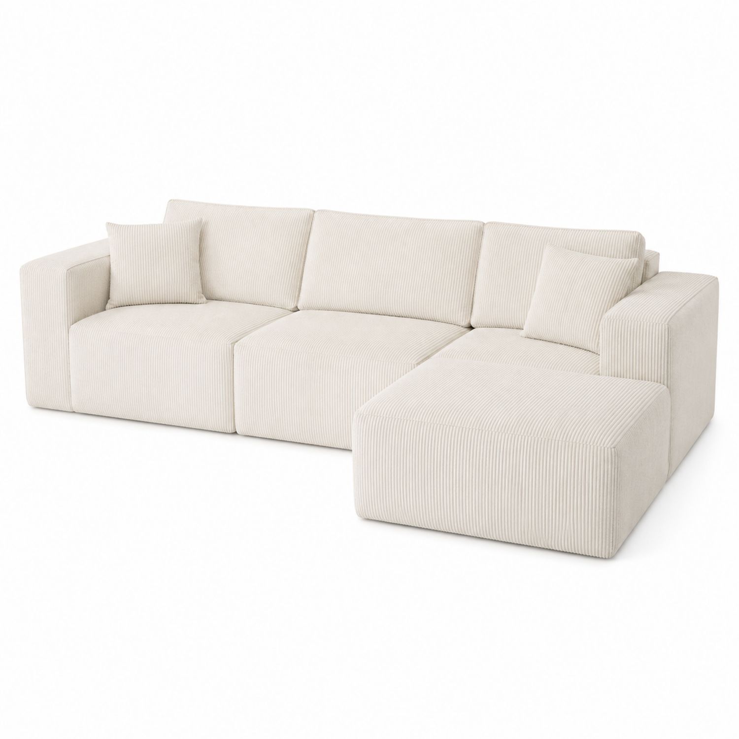 Ecksofa mit Ottomane Cord 300cm-nortrivoqelz