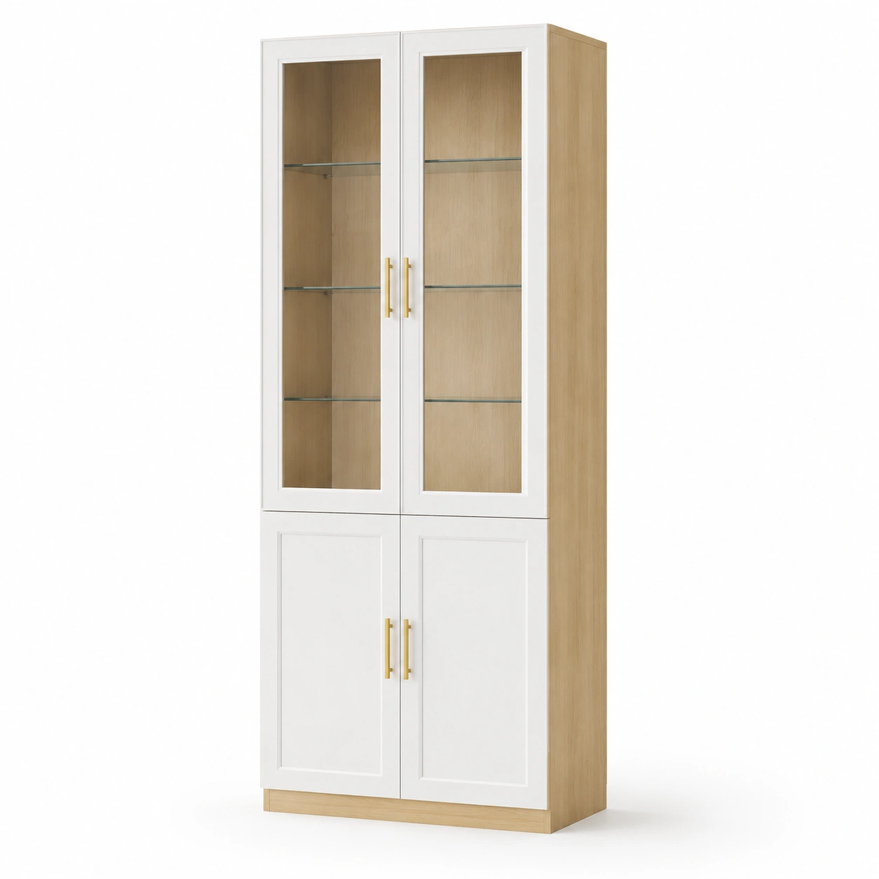 Vitrina vertical con puertas mixtas-LumveraHome
