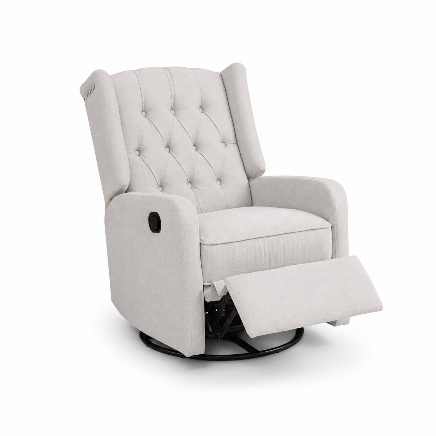 Verstellbarer Sessel aus Leinenstoff Beige 80x85x105 cm