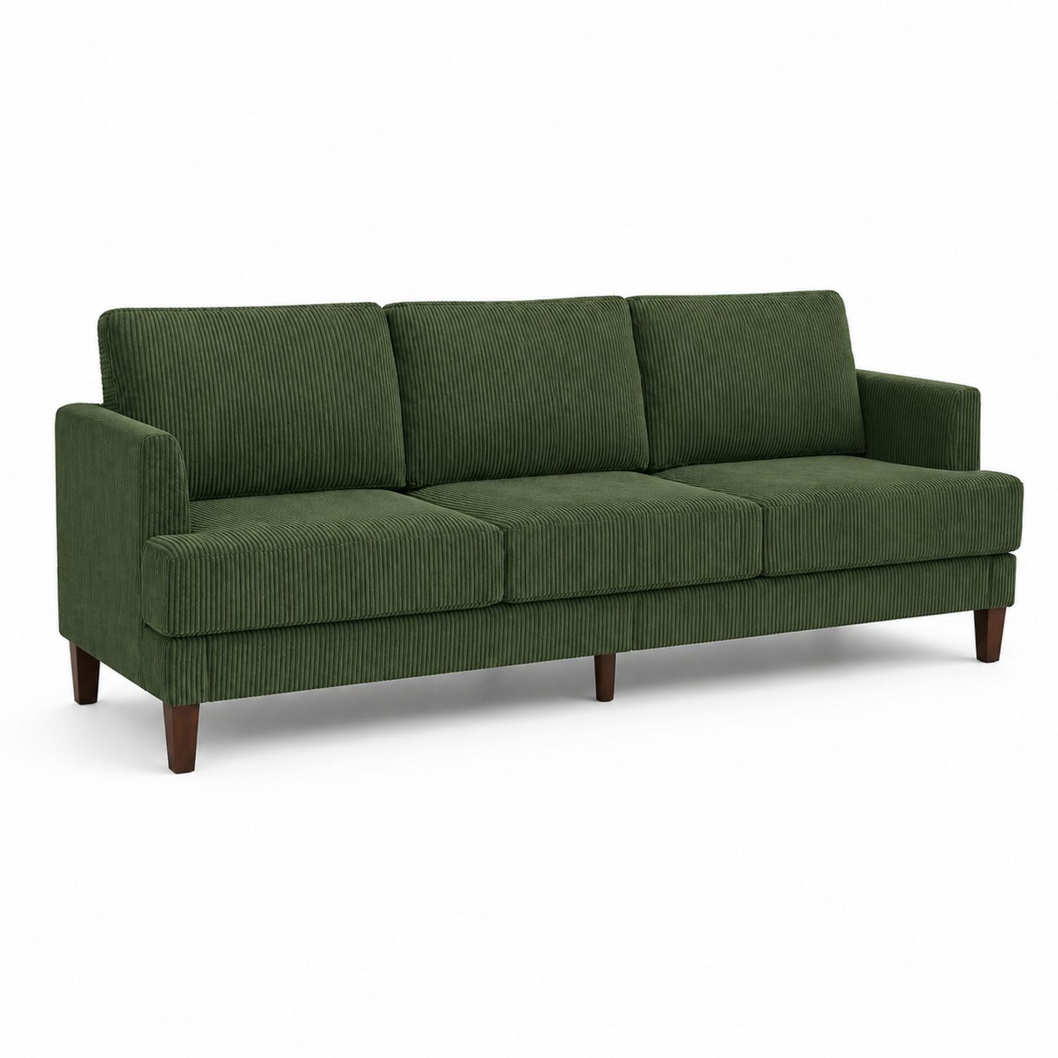 3-Sitzer Sofa mit Kordbezug Grün 220 cm