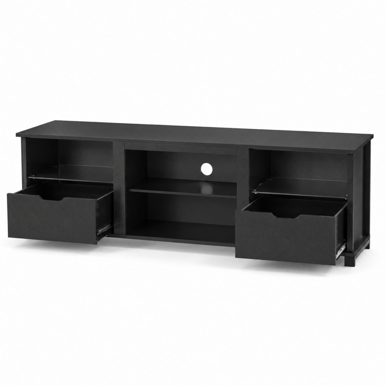 TV-Möbel Spanplatte Schwarz 145x40x45 cm